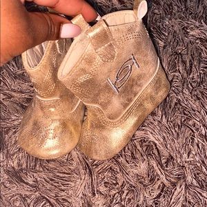 Bebe baby gold boots